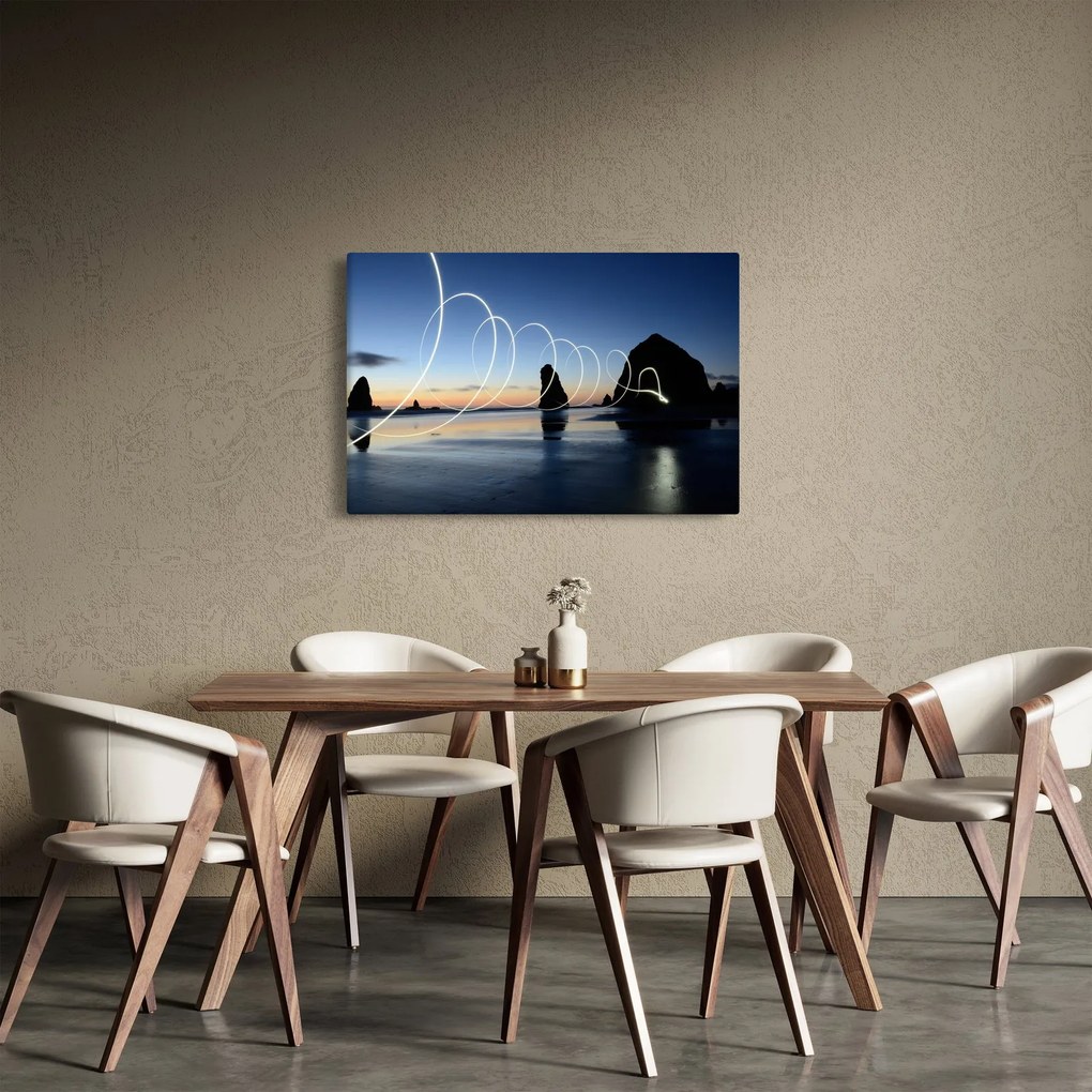Obraz - pláž pri západe (90x60 cm)