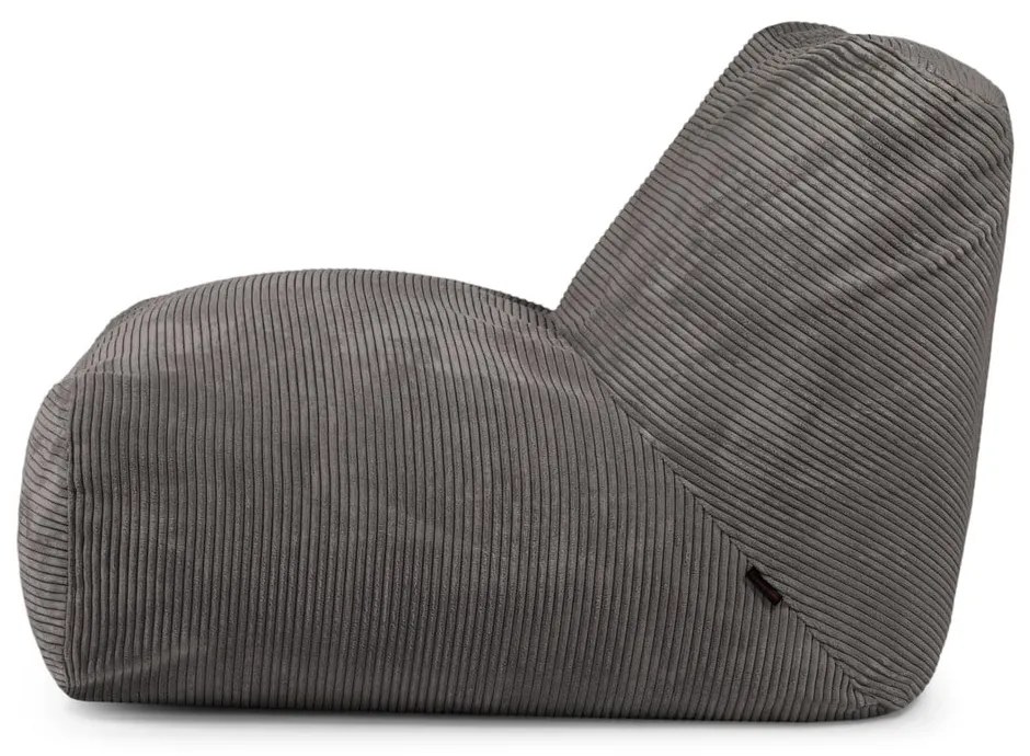 Tmavohnedý menčestrový sedací vak Tube 100 – SLOWDOWN