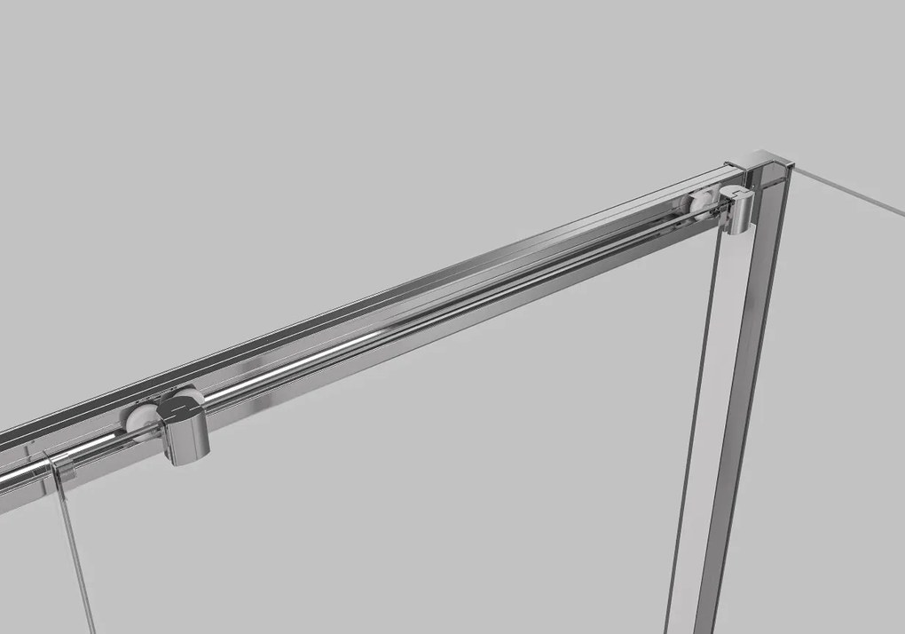 CERANO - Sprchovací kút Varone LINE Ľ/P - chróm, transparentné sklo - 100x90 cm - posuvný, CER-CER-DY505-90103