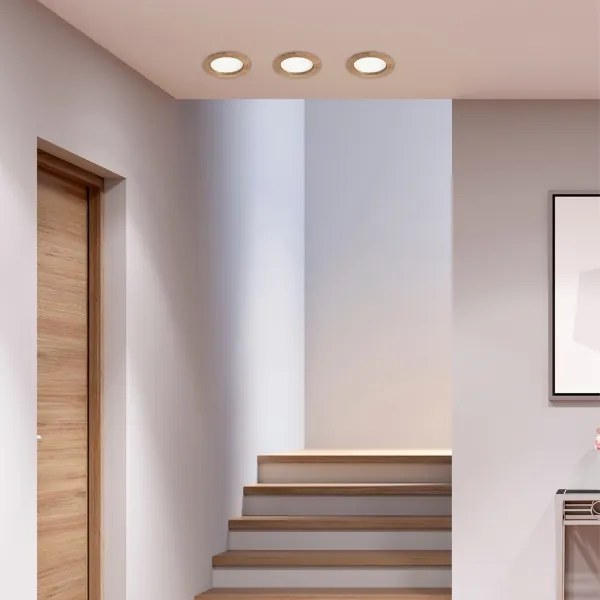 LED Podhľadové svietidlo WOODY SPOT LED/12,5W/230V 3000K orech ? 16 cm