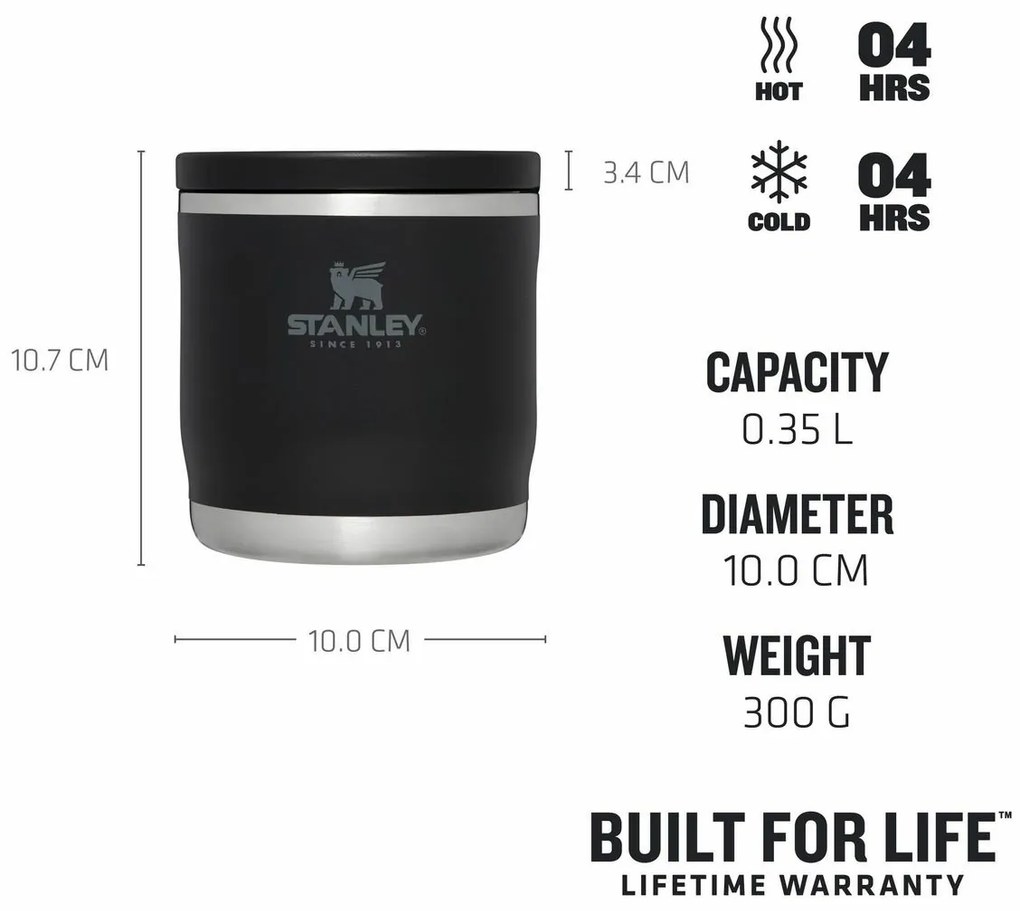 Stanley Termoska Adventure To-Go na jedlo 350 ml Black čierna