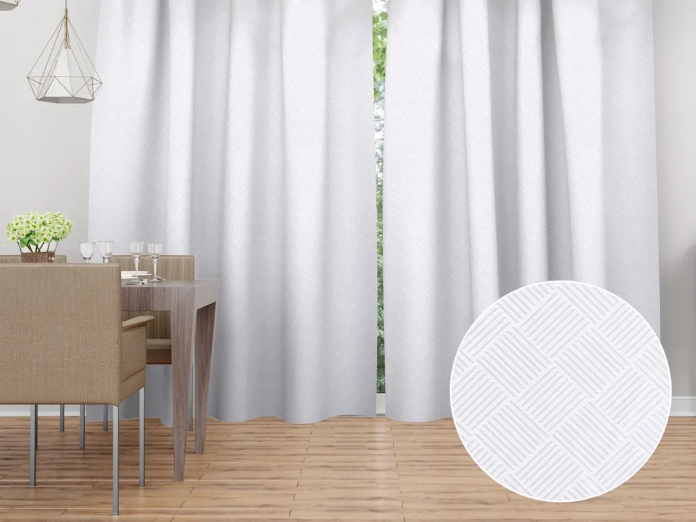 Biante Dekoračný záves Milano TF-094 - biely 150x250 cm