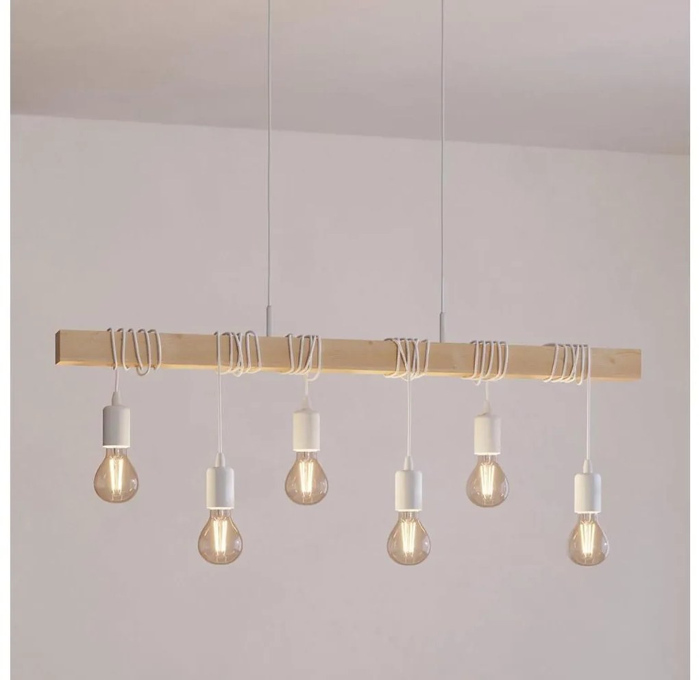Eglo 43705 - Závesný luster TOWNSHEND na lanku 6xE27/60W/230V