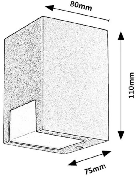 Rabalux 77054 - Vonkajšie nástenné svietidlo CERNON 1xGU10/7W/230V IP44 čierna