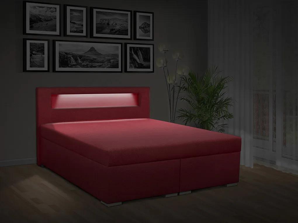 Čalúnená posteľ s úložným priestorom Tango 180 Typ farebného prevedenia: Savana krém 01, Typ čela: B