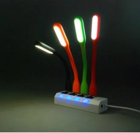 DR USB lampička s LED svetlom Biela