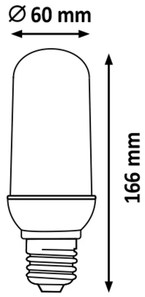 Rabalux LED žiarovka 3D Smart Flame T60 3W/E27/230V/1800K/110Lm/340°