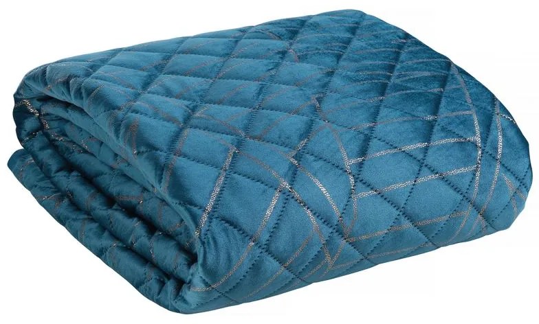 Dekorstudio Luxusný prehoz na posteľ MUSA2 v granátovomodrej farbe Rozmer prehozu (šírka x dĺžka): 170x210cm