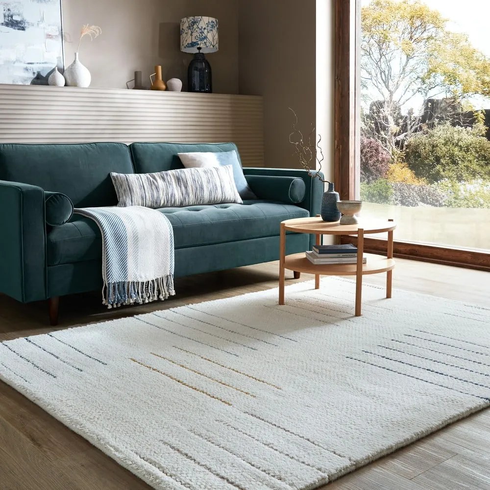 Krémový ručne tkaný vlnený koberec 200x290 cm Dottie Geometric – Flair Rugs