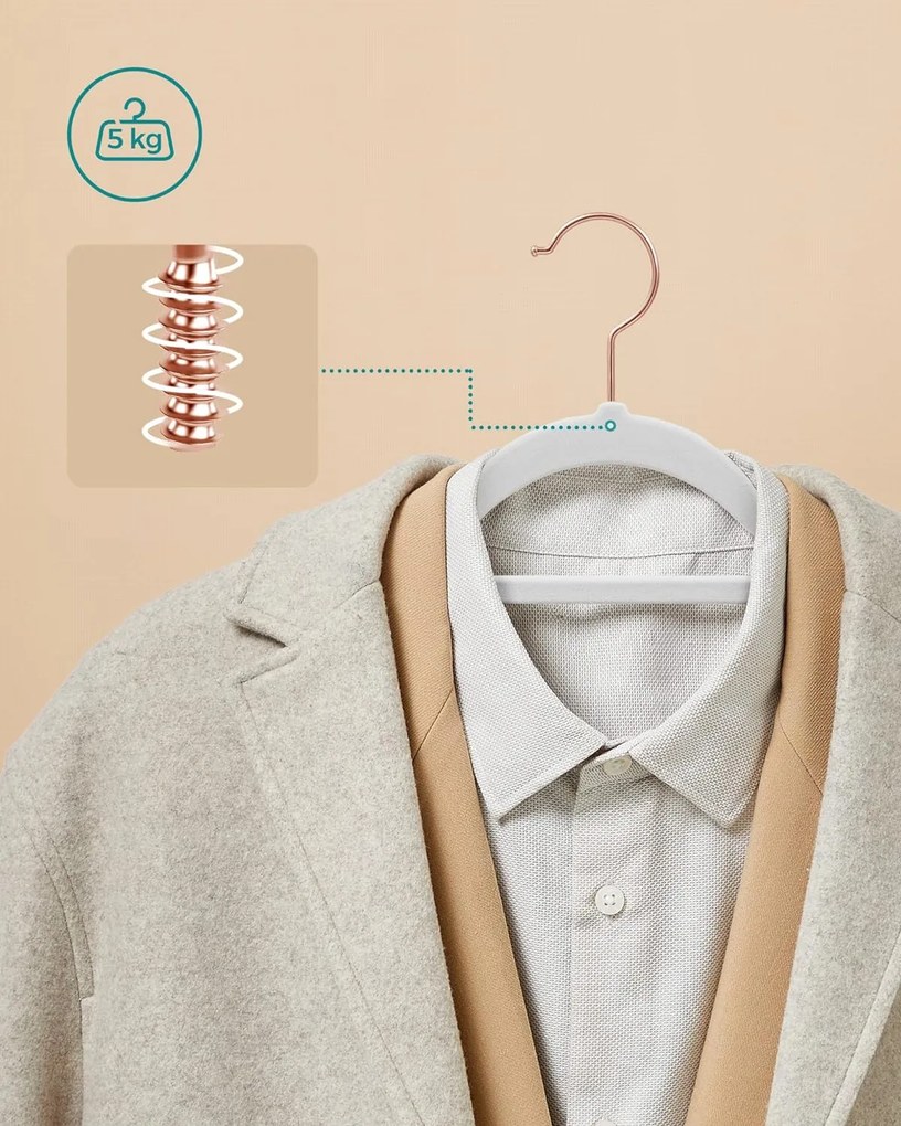 Súprava zamatových ramienok hrubých 30 ks biela