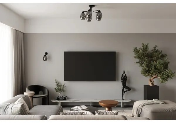 Sollux SL.1143 - Nástenná lampa FILLAN 1xE27/60W/230V čierna