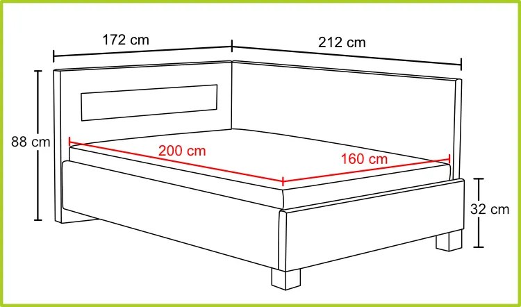 Nabytekmorava Čalúnená posteľ s úložným priestorom Mia Robin 160 cm s LED osvetlením matrac: bez matrace, farebné čalúnenie: béžová, úložný priestor: bez úložného priestoru