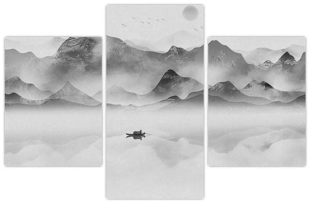 Obraz - Japonské jazero (90x60 cm)