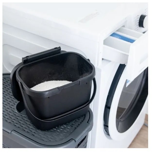 Fľašovozelená nádoba na kompostovateľný odpad s vekom Addis, 24,5 x 18,5 x 19 cm