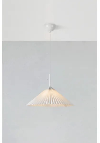 Markslöjd 108711 - Luster na lanku PLISADO 1xE27/40W/230V pr. 50 cm biela