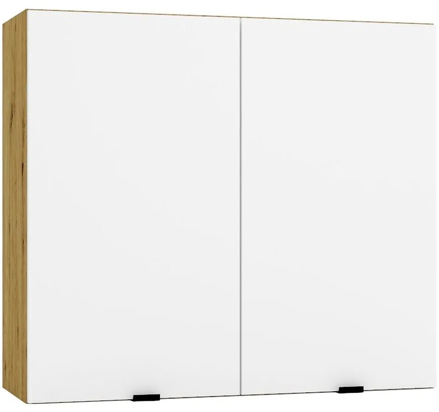 Kuchynská skrinka Cosmo Gianna W80 Biely Aljašský/DubArtisan