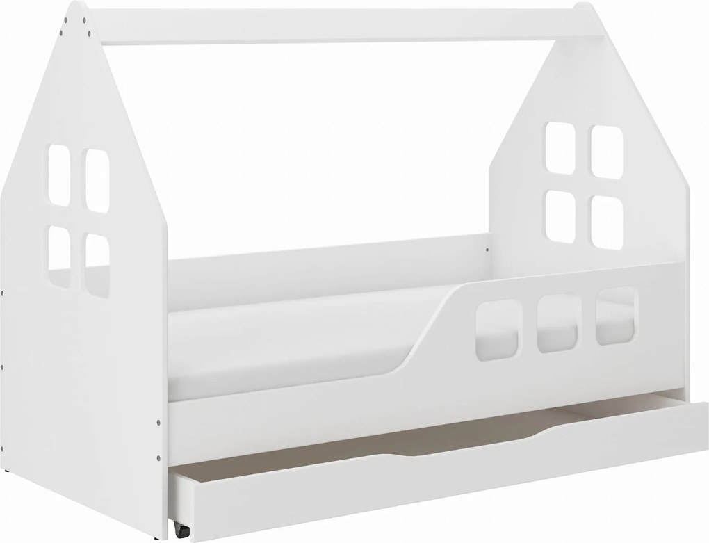 Wooden Toys Detská posteľ DOMEK so zásuvkou 160x80, pravá