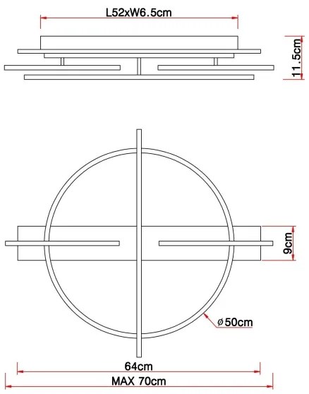Globo 67295D1 - LED Stropné svietidlo BEATRIX LED/44W/230V