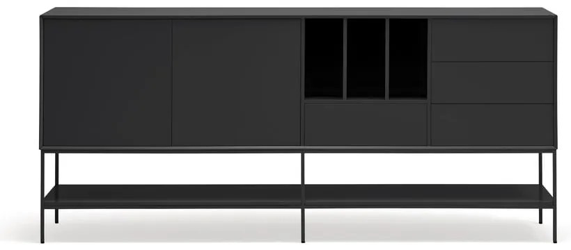 Čierna komoda 220x98x45 cm Platt – Teulat