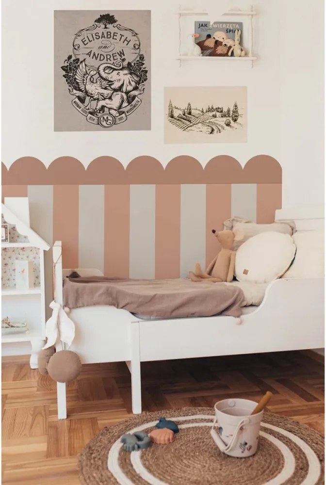 Tapeta ružové pásy 280x100 cm