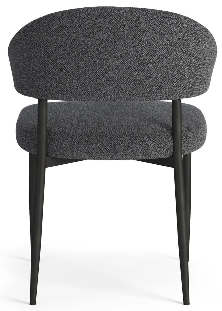 IRIS Antracit [Tmavo šedá] (látka Monza 130) - MODERNÁ ČALÚNENÁ STOLIČKA DO OBÝVAČKY/ PODKROVNEJ JEDÁLNE