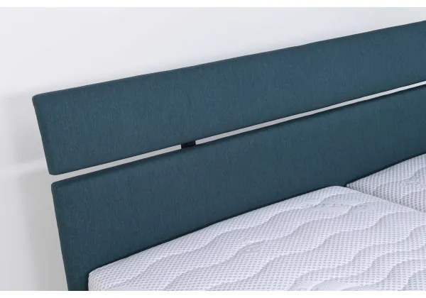 Čalúnená posteľ s úložným priestorom bez matraca ALIS 160x200 cm petrolejová