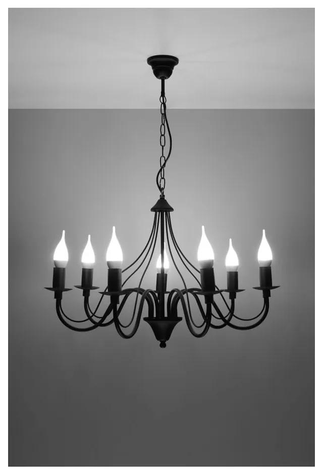 Čierne stropné svetlo Nice Lamps Floriano 7
