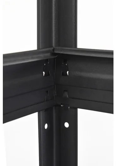Fistar Regál 1800x900x400 mm, lakovaný 5-policový, nosnosť 875 kg - ČIERNA-ORECHOVÁ