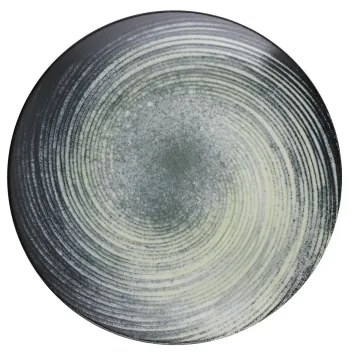 Jedálenská sada 24 ks zelená/čierna/porcelán