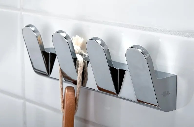 Erga Futura, 2-radový vešiak na uteráky 610 mm, chrómová, ERG-02994
