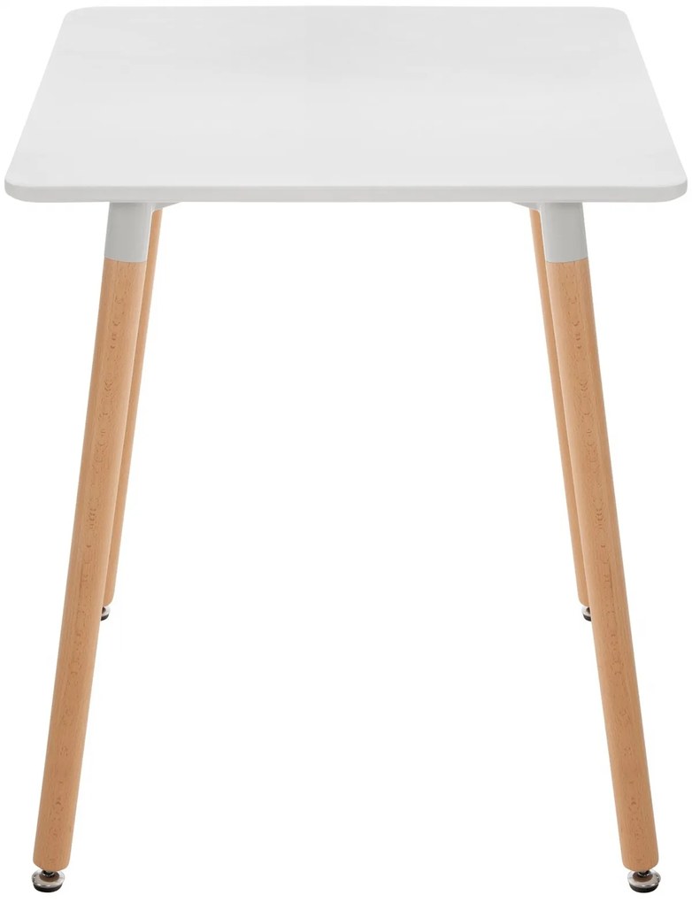 Stôl drevený Viborg 60 natura / biela - v75 x 60 x 60 cm