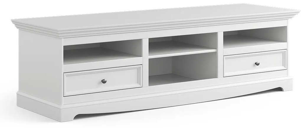 PROXIMA.store - Rustikálny veľký TV stolík - BELLUNO ELEGANT FARBA: biela