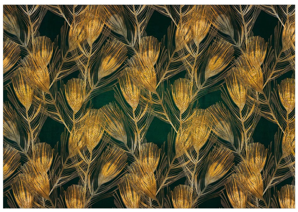 Artgeist Fototapeta - Peacock Feathers - Third Variant Veľkosť: 147x105, Verzia: Samolepiaca