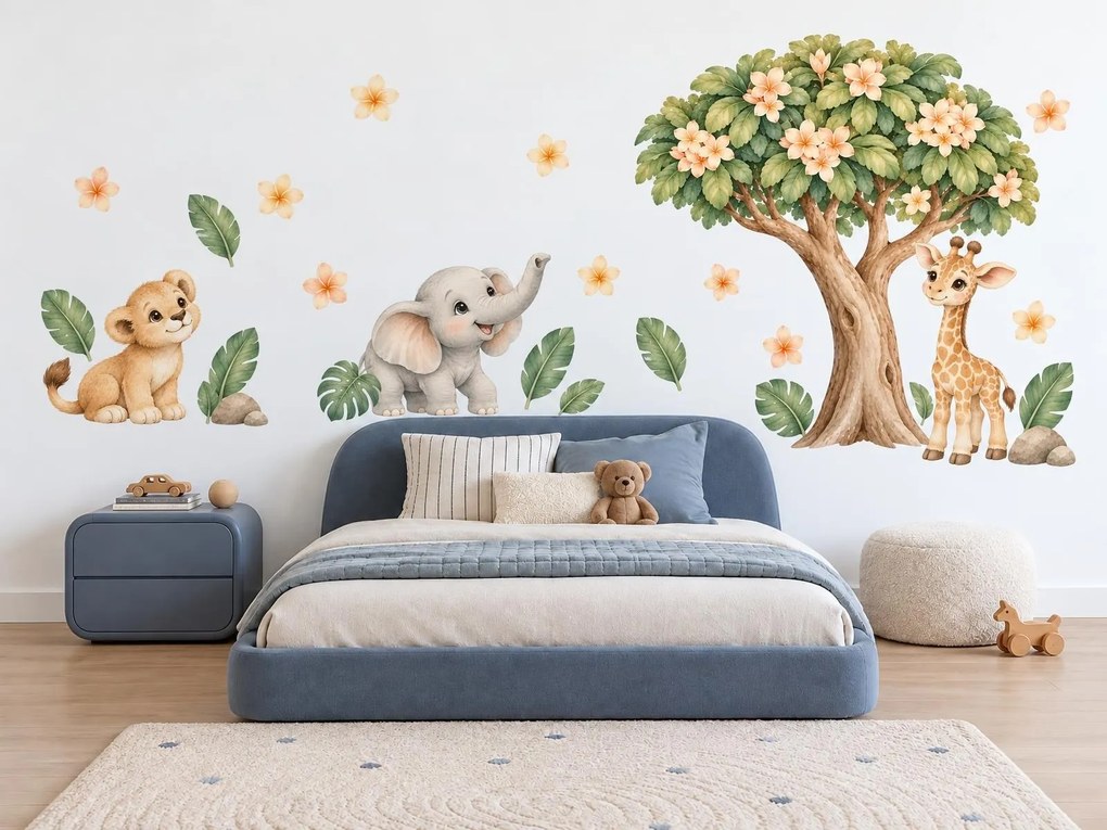 Mláďátka pod kvetoucím stromem arch 66 x 100 cm