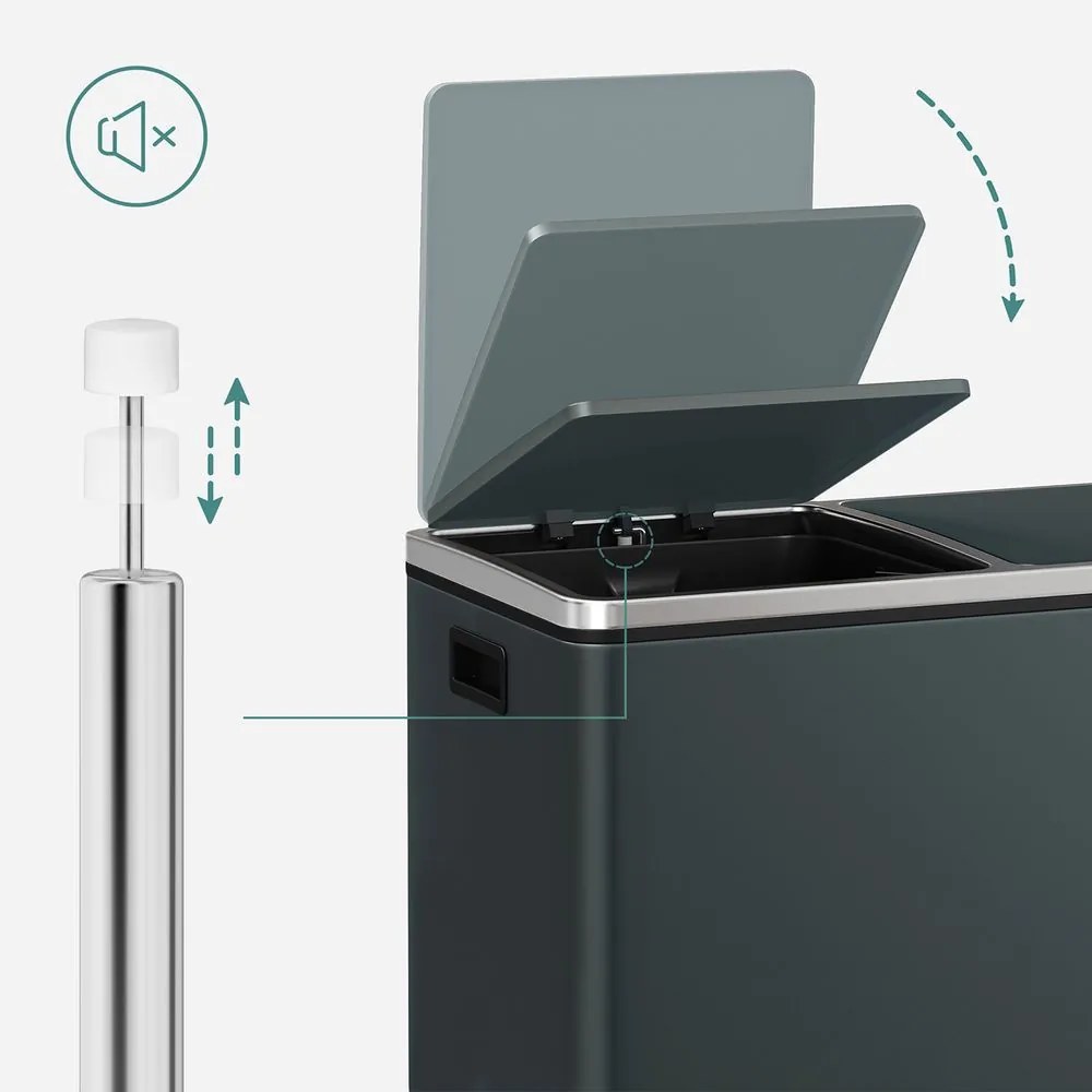 Recyklačný odpadkový kôš SONGMICS LTB60GS