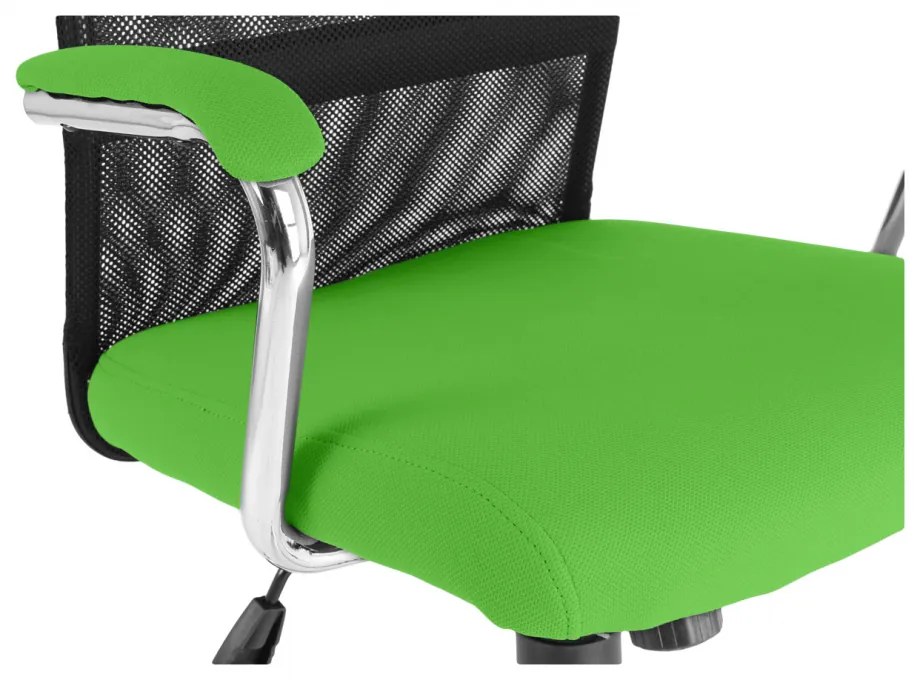 Detská stolička LUNA - látka, čierno-zelená