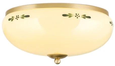 Orion DL 7-674 - Stropné svietidlo LANDHAUS 3xE27/60W/230V pr. 35 cm mosadz/béžová