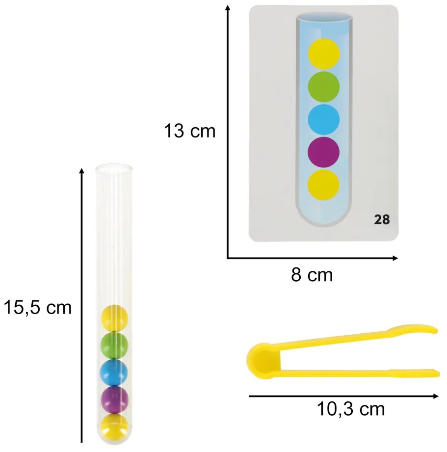 KIK Montessori vzdelávacie puzzle – farebné guličky, 66 dielov