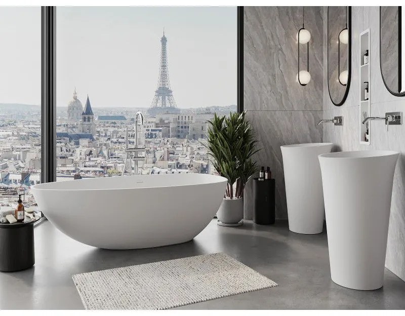 Mexen Imola, voľne stojaca vaňa z konglomerátu 170 x 88 cm, biela matná, 57281708500