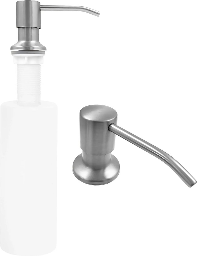 Vstavaný dávkovač mydla/saponátu REA LON, 300 ml, nikel kartáčovaný
