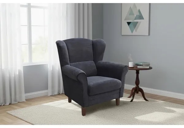 Ušiakové kreslo GALA antracit