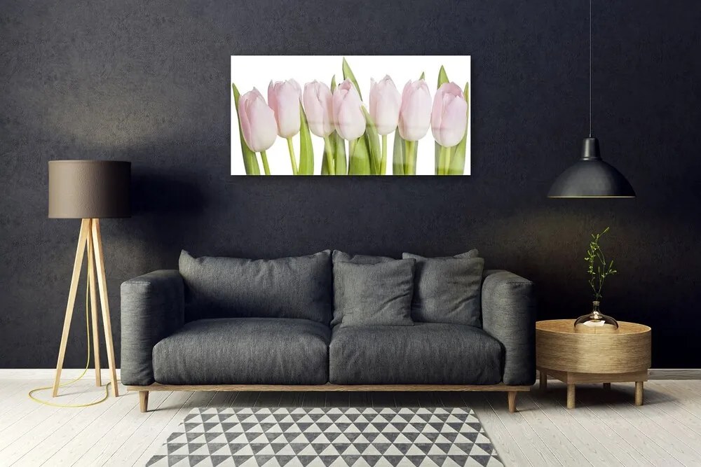 Skleneny obraz Tulipány kvety rastlina 100x50 cm 2 Prívesky