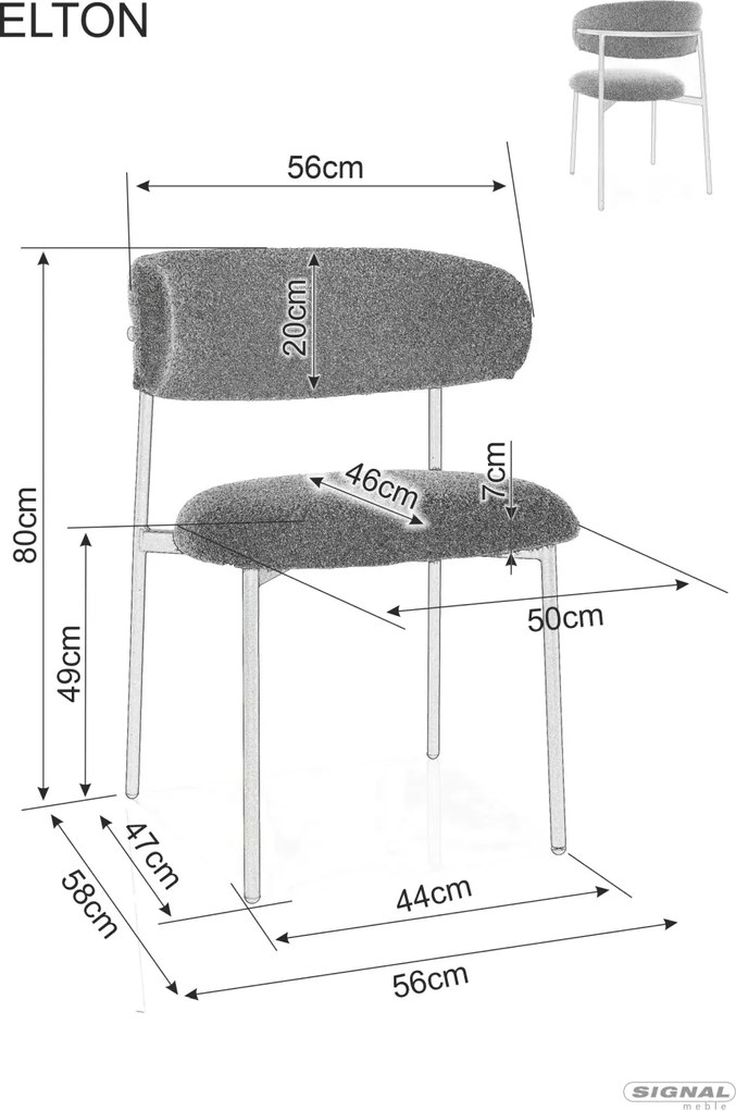 SI Stolička Elton béžová