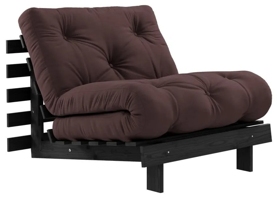 Tmavohnedé kreslo Roots Black Night – Karup Design