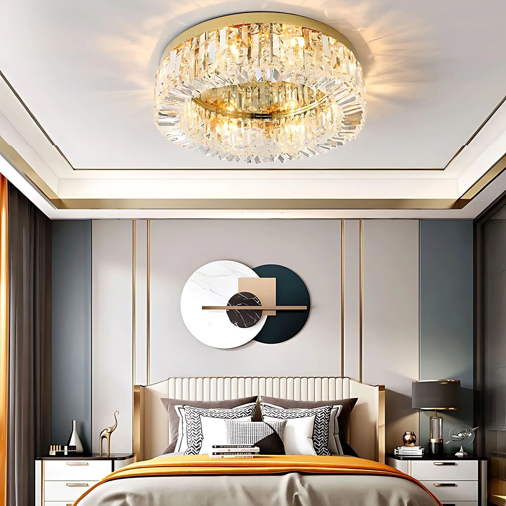 Toolight Toolight, stropné svietidlo 60cm, 8xE14, APP1729-8C, zlatá lesklá, OSW-06355