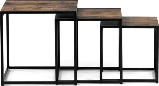 Sada 3 konferenčných stolíkov old wood AF-3003 OLW