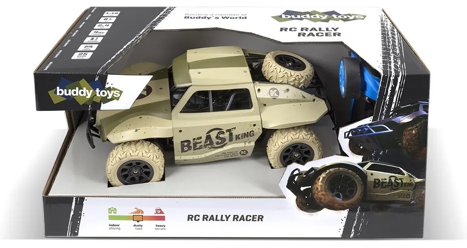 Buddy Toys BRC 18.522 Auto na diaľkové ovládanie RC Rally Racer, zelená