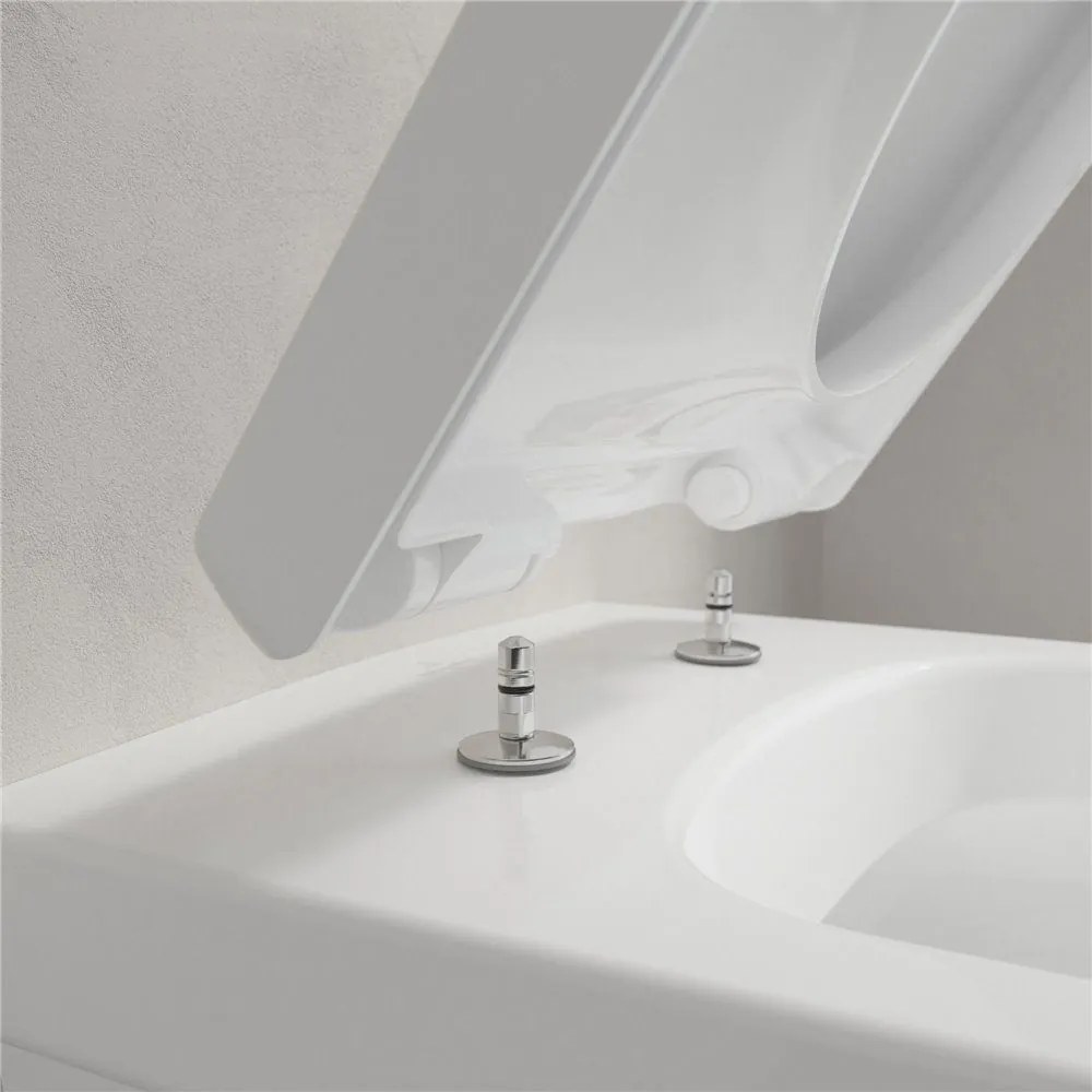 VILLEROY &amp; BOCH Architectura Combi-Pack, závesné WC s DirectFlush + WC sedátko s poklopom, s QuickRelease a Softclosing, biela alpská, s povrchom CeramicPlus, 4694HRR1