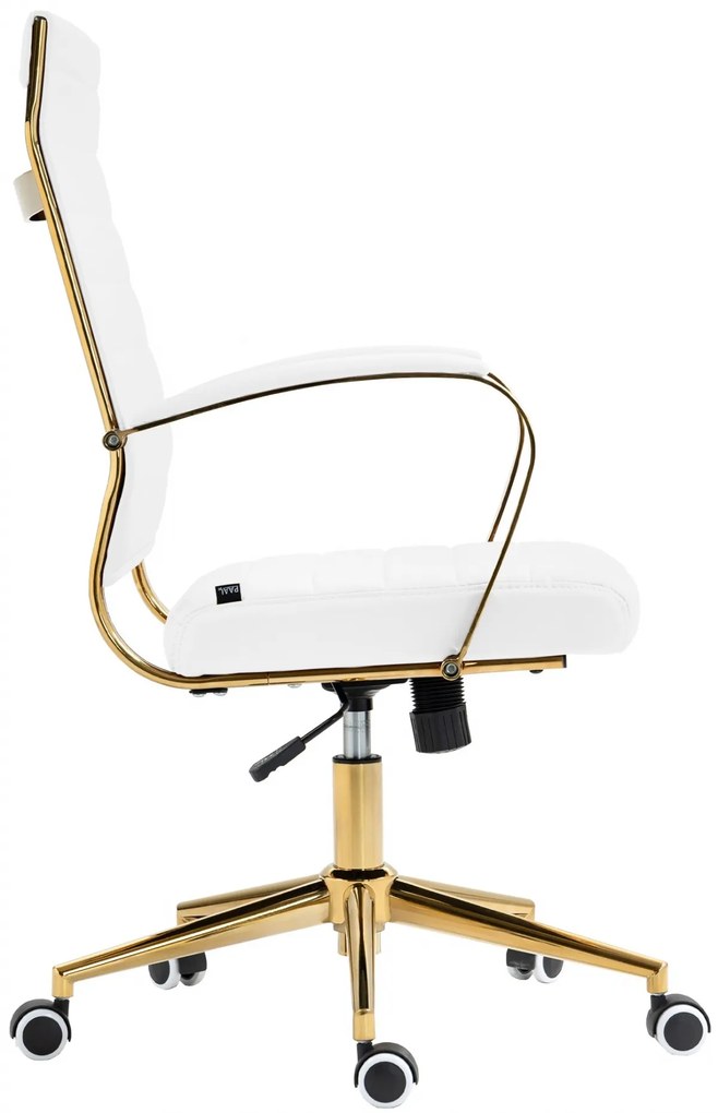 Design-Shop Kancelárska stolička Havanna - koženka - Biela
