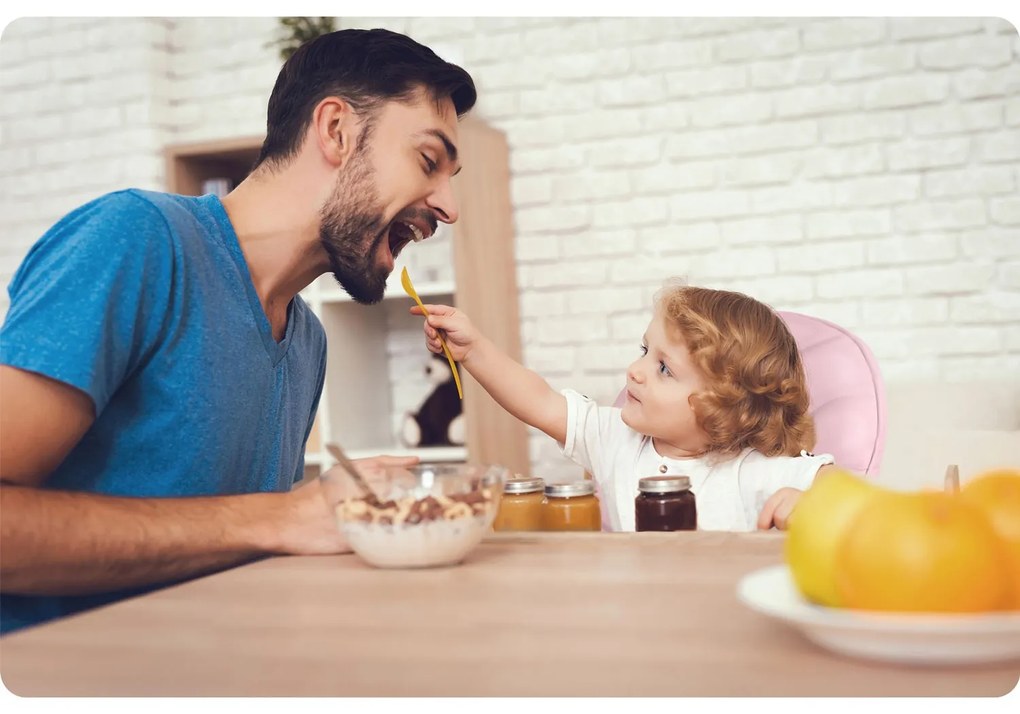 Detská jedálenská stolička Ricokids Tulo ružová